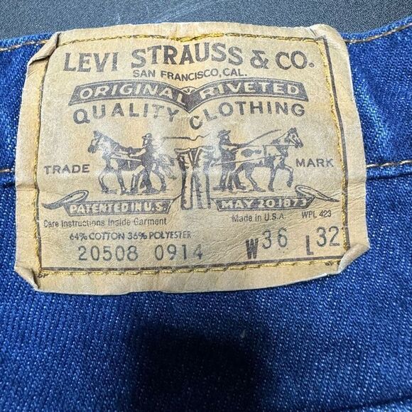 Vintage Levi’s Orange Tab 80s 20508 0914 Jeans Men’s 36x28 HEMMED MADE IN USA - Picture 3 of 8